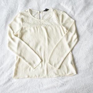 Cream colored lace blouse from forever 21